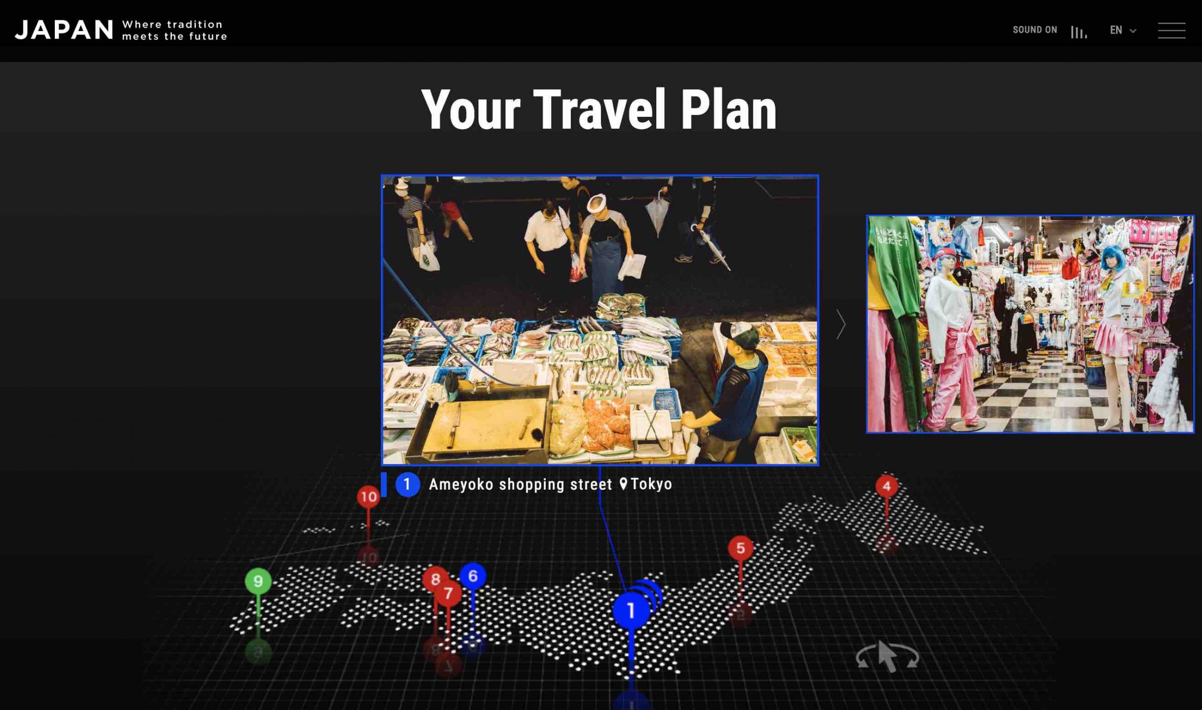 Japan National Tourism Organization ｜ JAPAN TRAVEL PLAN MAKER 制作実績