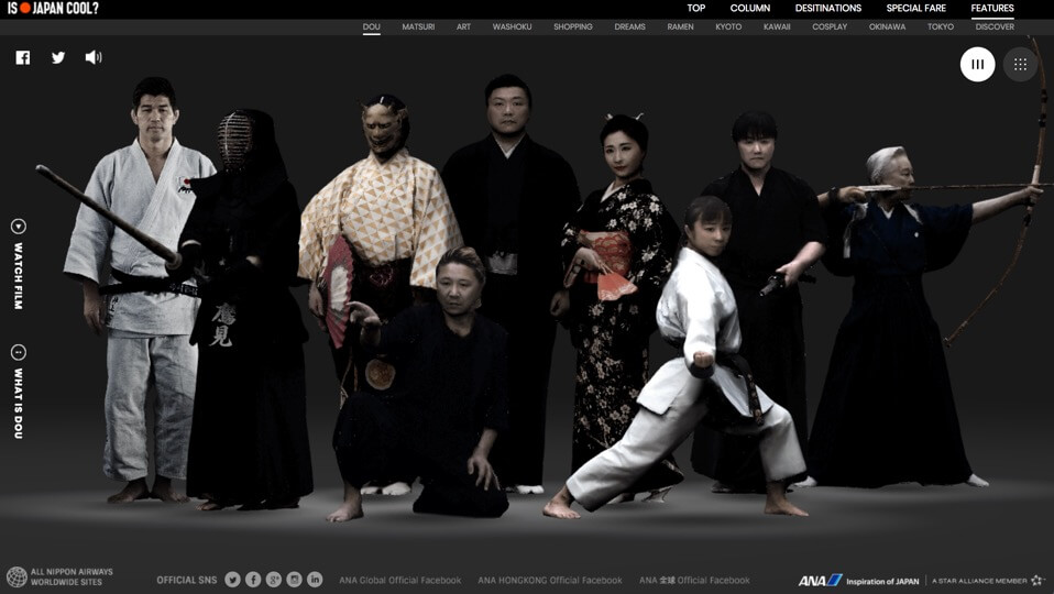 能、剣道、柔道、居合道、空手、茶道、日本舞踊、弓道、書道の男女